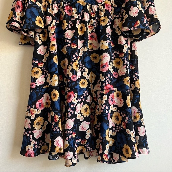 byTiMo Vintage Drape Mini Dress in Flora Black - Picture 7 of 16